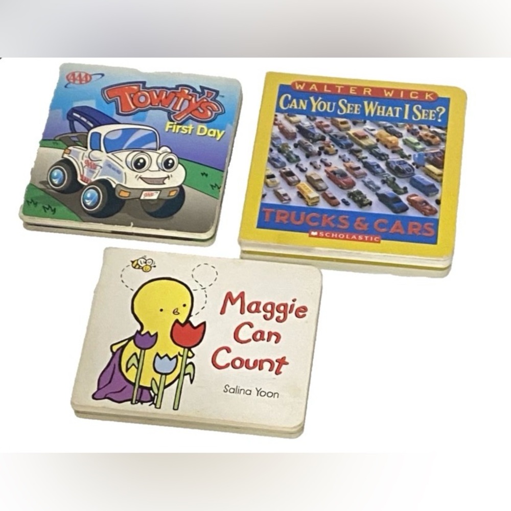 Preschool Kindergarten Kid Reading Book Maggie Can Count. Can You See What I See